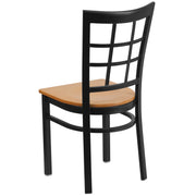 Black Window Chair-Nat Seat