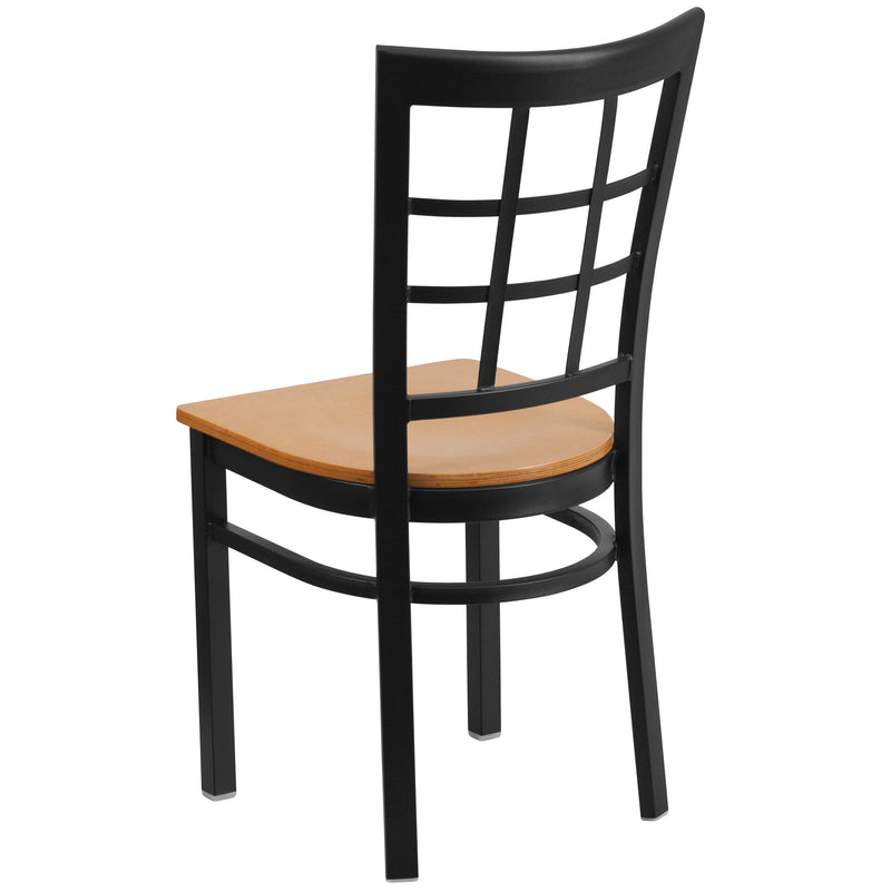 Black Window Chair-Nat Seat