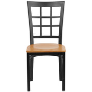 Black Window Chair-Nat Seat