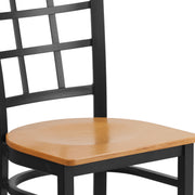 Black Window Chair-Nat Seat