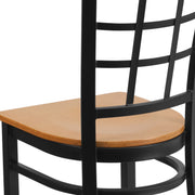 Black Window Chair-Nat Seat