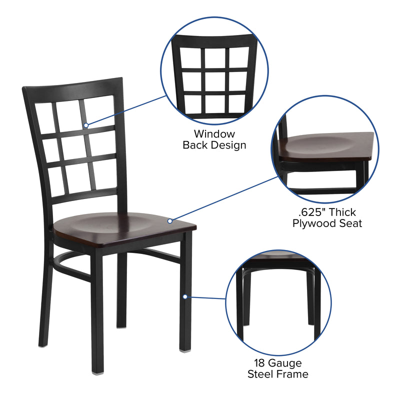 Black Window Chair-Wal Seat