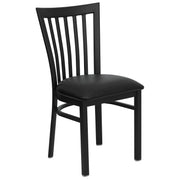 Black School Chair-Black Seat