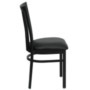 Black School Chair-Black Seat
