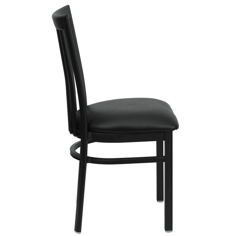Black School Chair-Black Seat