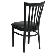 Black School Chair-Black Seat