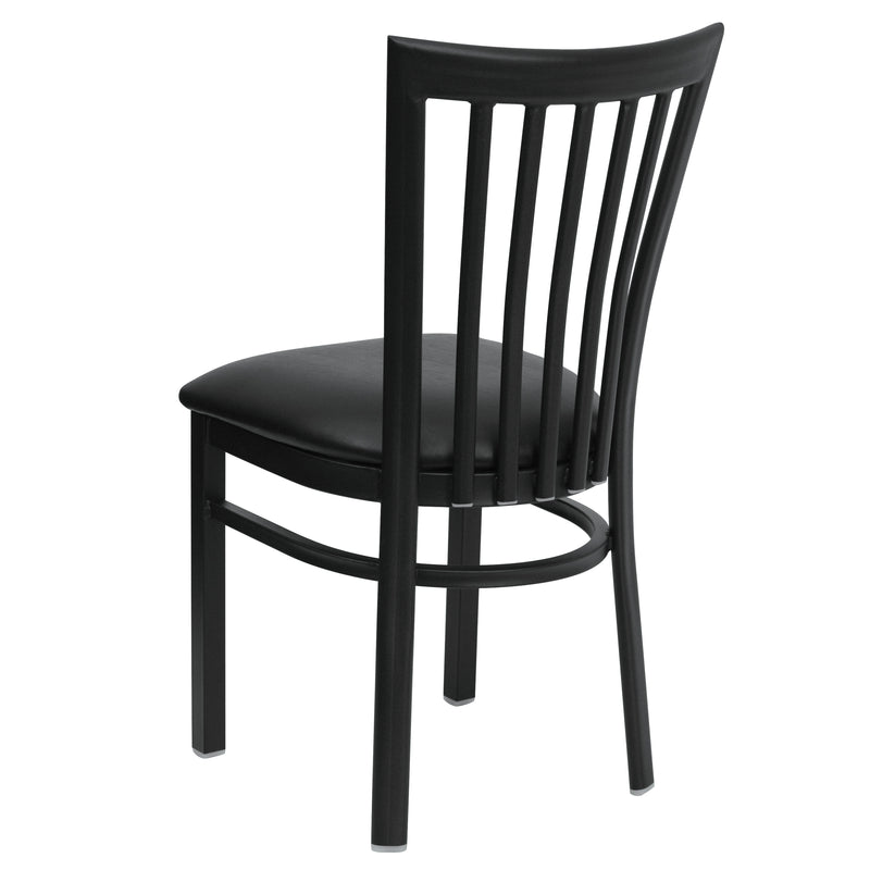 Black School Chair-Black Seat