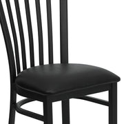Black School Chair-Black Seat