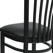Black School Chair-Black Seat