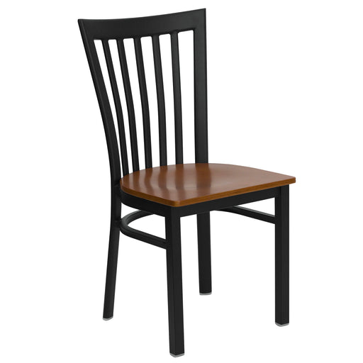 Black School Chair-Cherry Seat