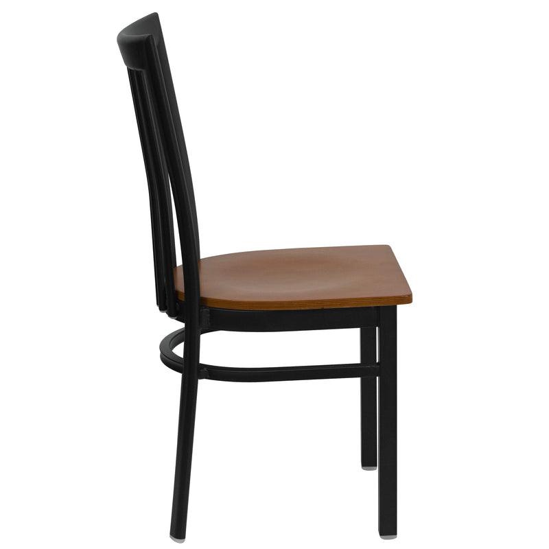 Black School Chair-Cherry Seat
