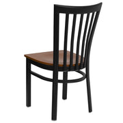 Black School Chair-Cherry Seat