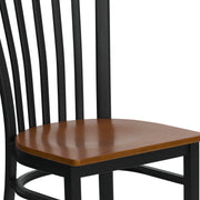 Black School Chair-Cherry Seat