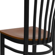 Black School Chair-Cherry Seat