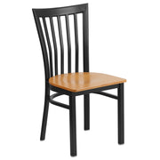 Black School Chair-Nat Seat