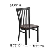 Black School Chair-Wal Seat