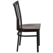 Black School Chair-Wal Seat