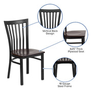 Black School Chair-Wal Seat