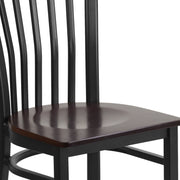 Black School Chair-Wal Seat
