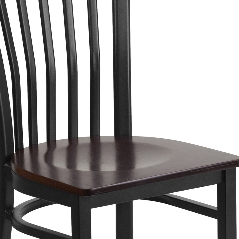 Black School Chair-Wal Seat