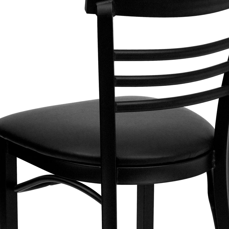 Black Ladder Chair-Black Seat