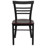 Black Ladder Chair-Mah Seat