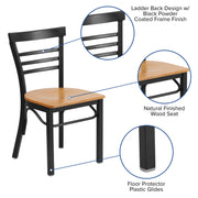 Black Ladder Chair-Nat Seat