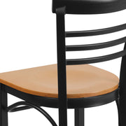 Black Ladder Chair-Nat Seat