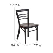 Black Ladder Chair-Wal Seat