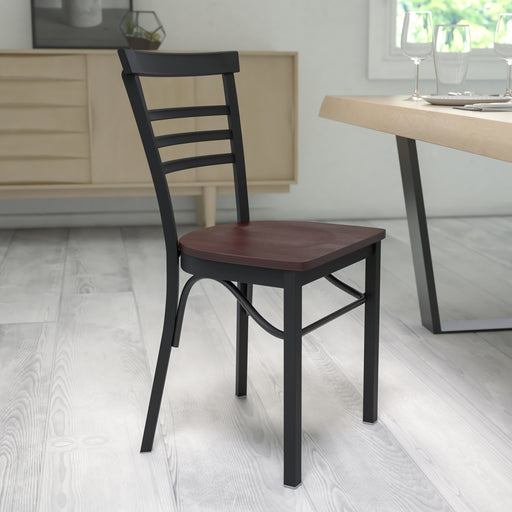 Black Ladder Chair-Wal Seat