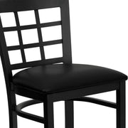Black Window Stool-Black Seat