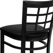 Black Window Stool-Black Seat