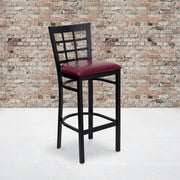 Black Window Stool-Burg Seat