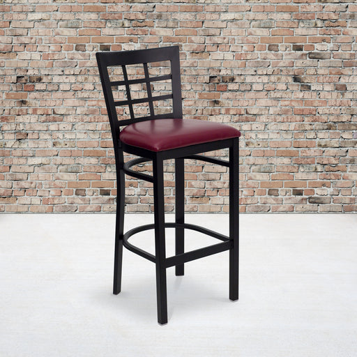 Black Window Stool-Burg Seat