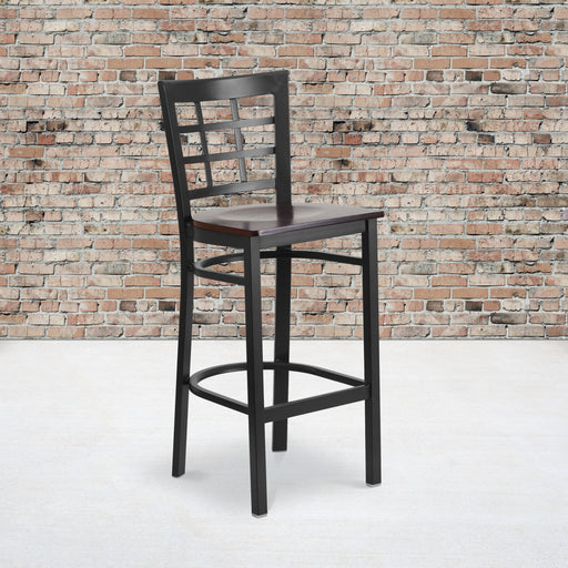 Black Window Stool-Wal Seat