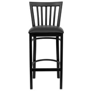 Black School Stool-Black Seat