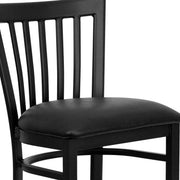 Black School Stool-Black Seat