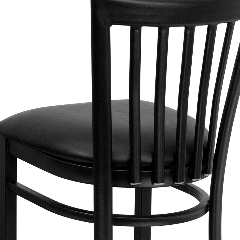 Black School Stool-Black Seat