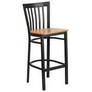 Black School Stool-Nat Seat