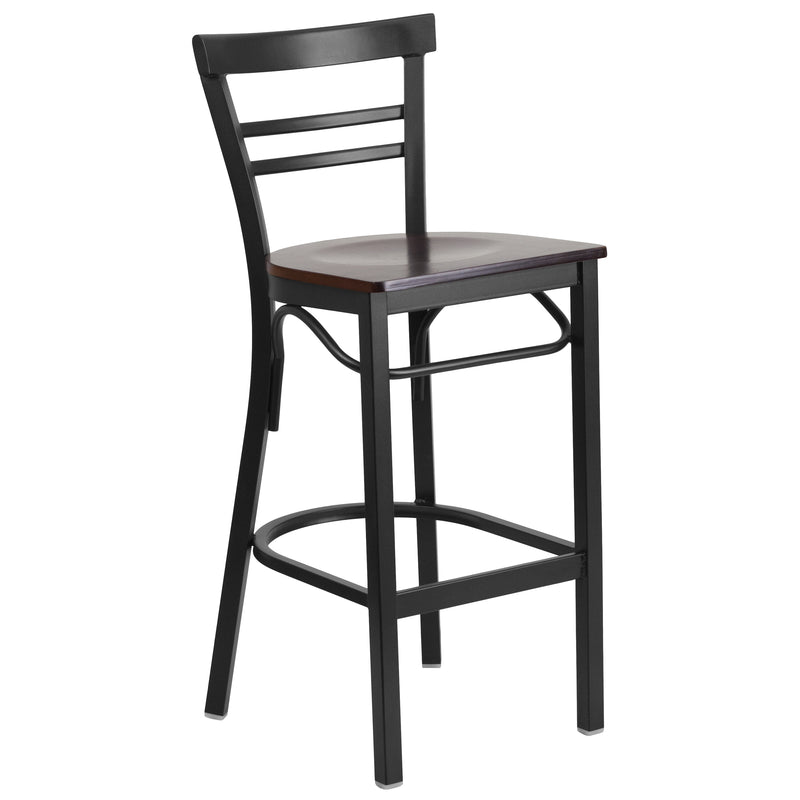 Black Ladder Stool-Wal Seat