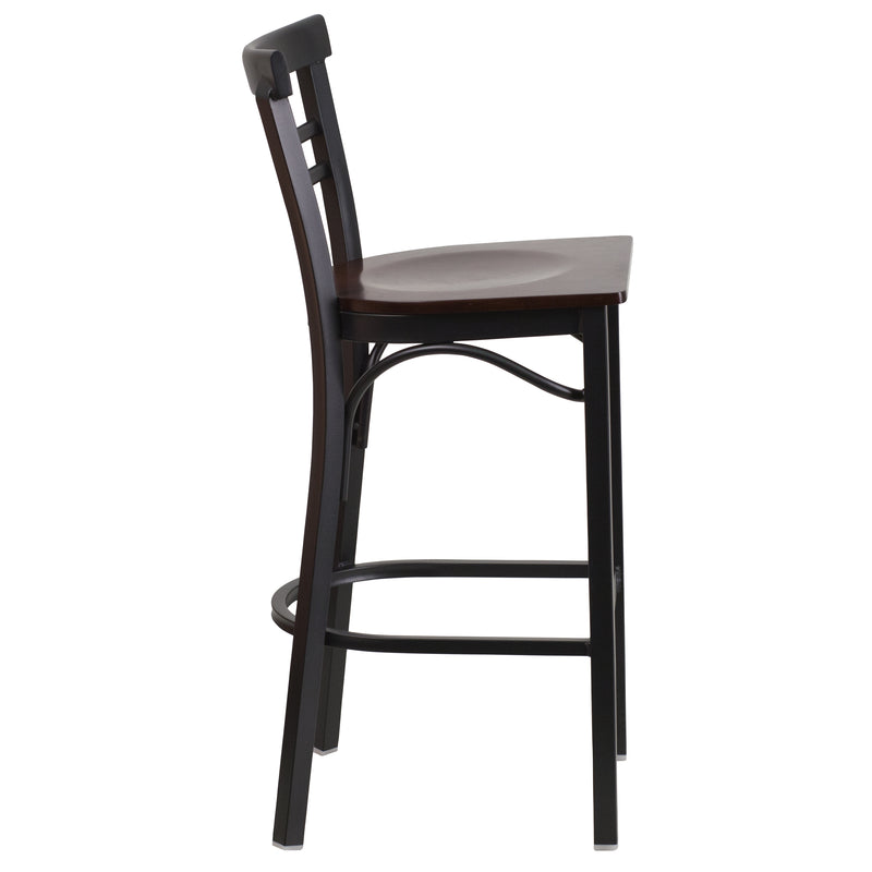 Black Ladder Stool-Wal Seat