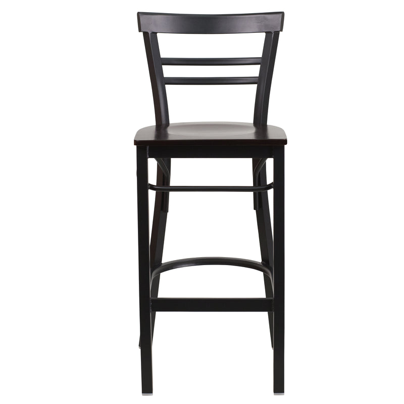 Black Ladder Stool-Wal Seat