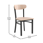 Natural Wood Seat Dining Chair