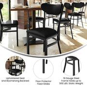 Black Vinyl Back Chair