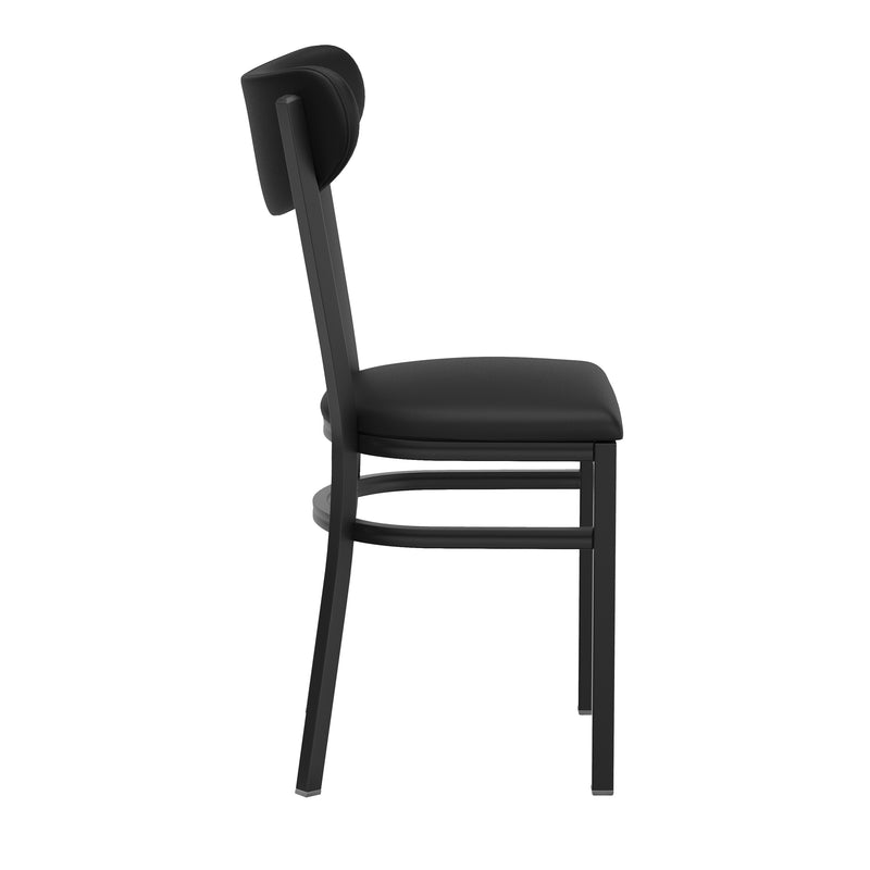 Black Vinyl Back Chair