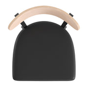 Black Vinyl/Wood Back Chair