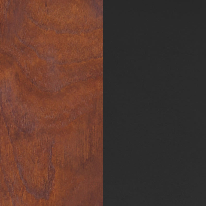 Black Vinyl/Wood Back Chair