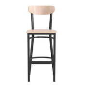 Natural Metal & Wood Barstool