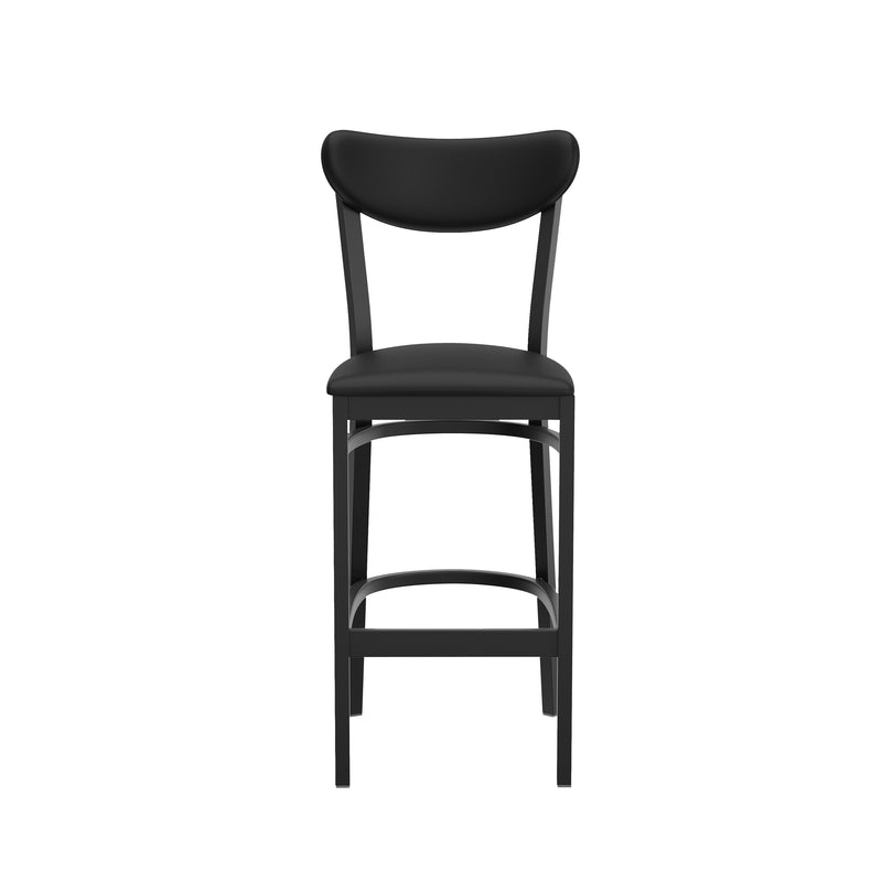 Black Metal & Vinyl Barstool