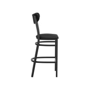 Black Metal & Vinyl Barstool
